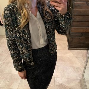 Ann Taylor Loft women’s chiffon bomber jacket